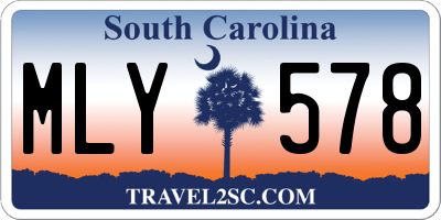 SC license plate MLY578