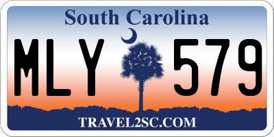 SC license plate MLY579