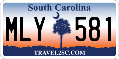 SC license plate MLY581
