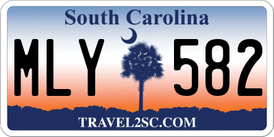 SC license plate MLY582