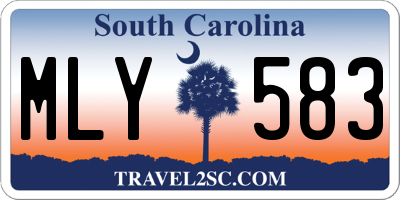 SC license plate MLY583