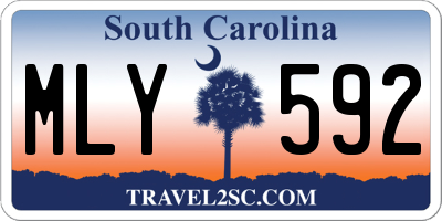 SC license plate MLY592