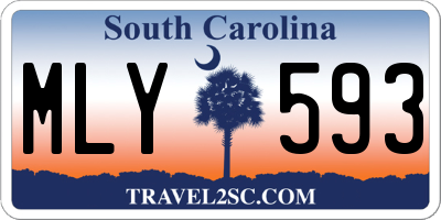 SC license plate MLY593