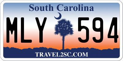SC license plate MLY594