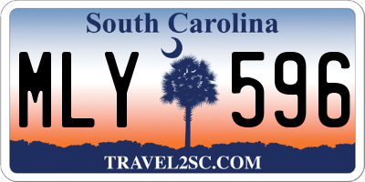SC license plate MLY596