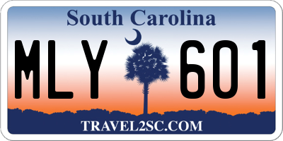 SC license plate MLY601