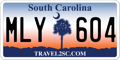 SC license plate MLY604