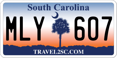 SC license plate MLY607