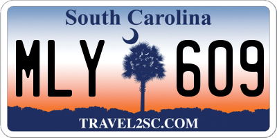 SC license plate MLY609