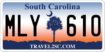 SC license plate MLY610
