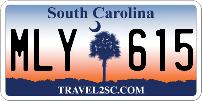 SC license plate MLY615