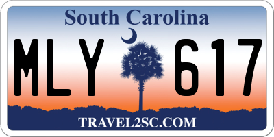 SC license plate MLY617
