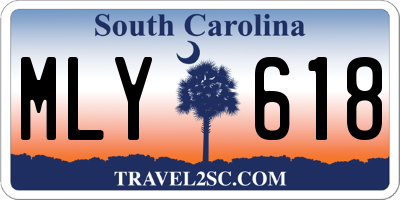 SC license plate MLY618