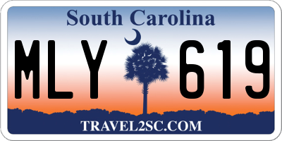 SC license plate MLY619