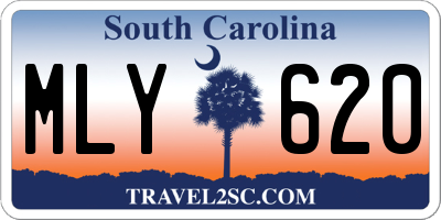 SC license plate MLY620