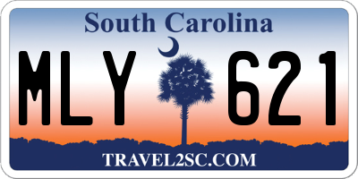SC license plate MLY621
