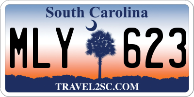 SC license plate MLY623