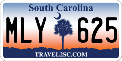 SC license plate MLY625