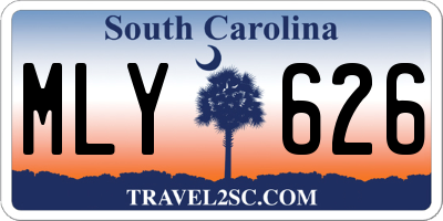 SC license plate MLY626