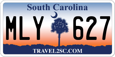 SC license plate MLY627