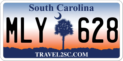 SC license plate MLY628