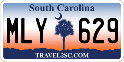 SC license plate MLY629