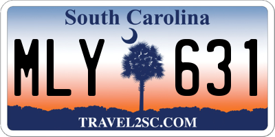 SC license plate MLY631