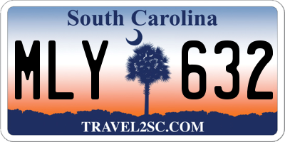 SC license plate MLY632