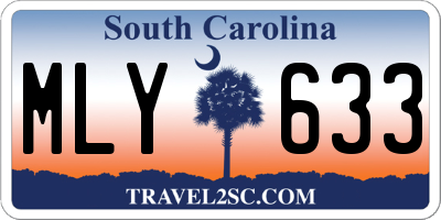 SC license plate MLY633