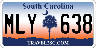 SC license plate MLY638