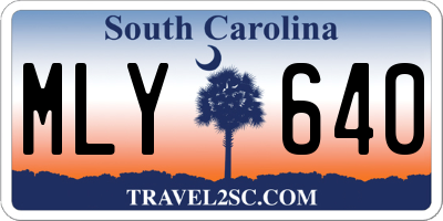 SC license plate MLY640