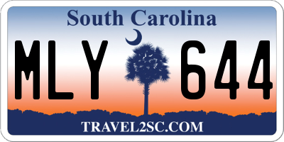 SC license plate MLY644