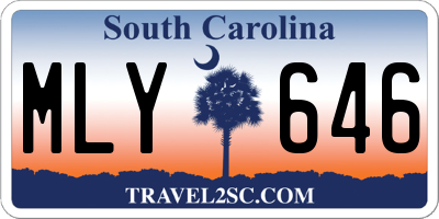 SC license plate MLY646