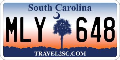 SC license plate MLY648