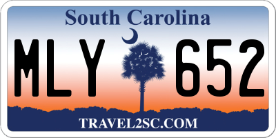 SC license plate MLY652