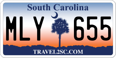 SC license plate MLY655
