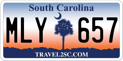 SC license plate MLY657