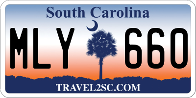 SC license plate MLY660