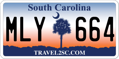 SC license plate MLY664