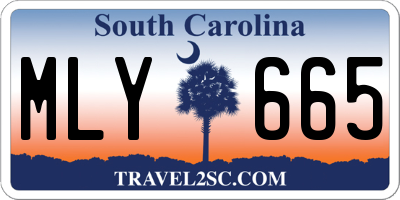 SC license plate MLY665