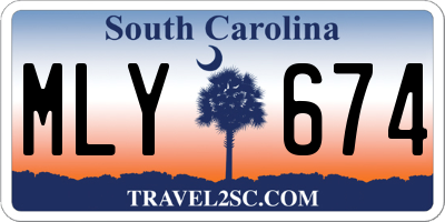 SC license plate MLY674