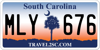 SC license plate MLY676