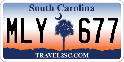 SC license plate MLY677