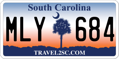 SC license plate MLY684