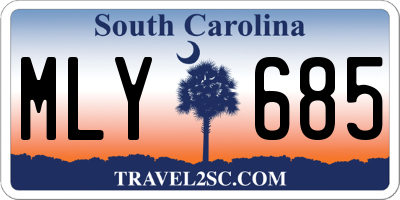 SC license plate MLY685