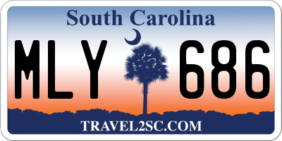 SC license plate MLY686