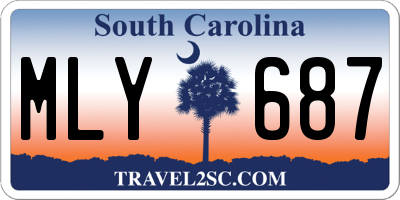 SC license plate MLY687