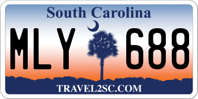 SC license plate MLY688