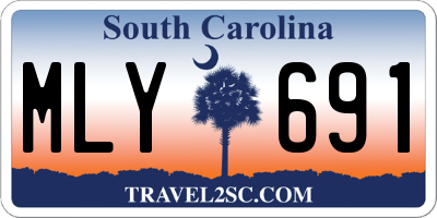 SC license plate MLY691