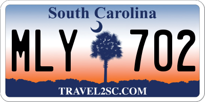 SC license plate MLY702